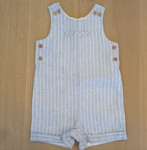Edgehill Collection Light Blue Striped Overalls